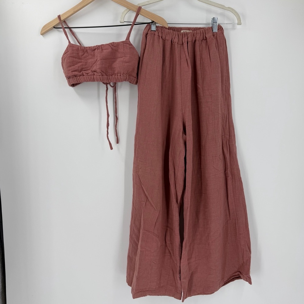 PAWO Pacific Wolf Mauve Pink Gauze Cotton Beachy Set One Size - Picture 1 of 3